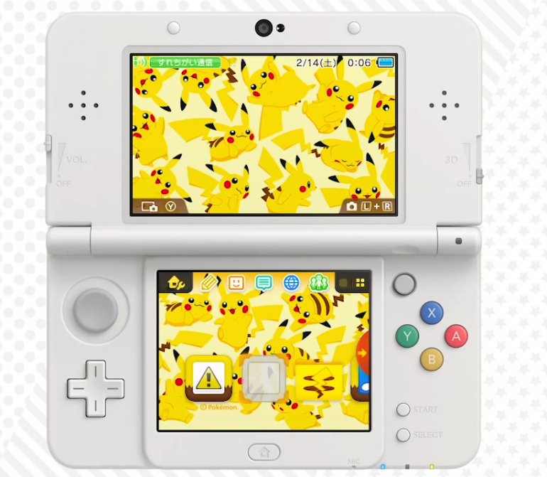 Pikachu 3DS Theme in Action