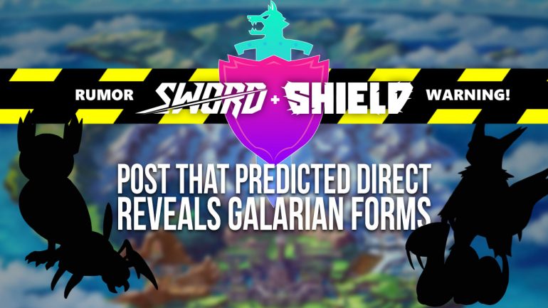 Galarian Form rumor for Sword & Shield