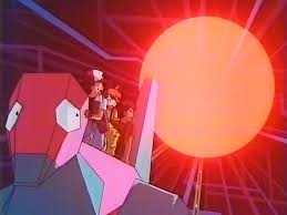 Screenshot from Pokémon anime episode "Electric Soldier Porygon"