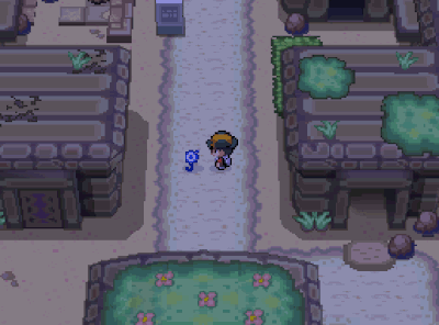 .gif of Unown interaction at Ruins of Alph, Pokémon SoulSilver