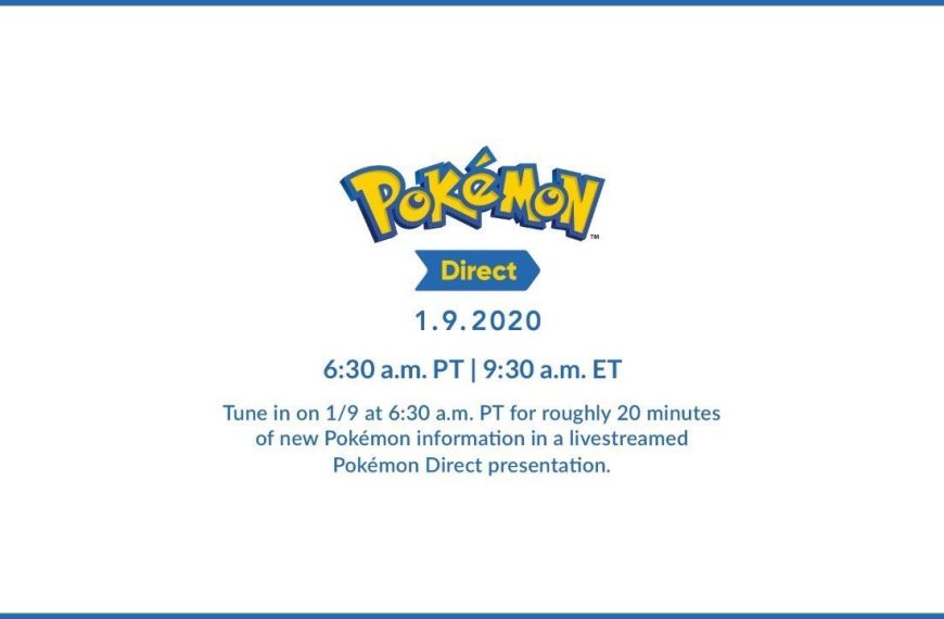 Pokémon Direct Coming Jan 9, 2020