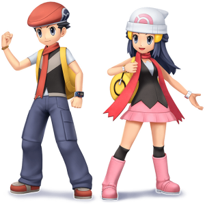 Lucas and Dawn from Pokémon Brilliant Diamond and Shining Pearl