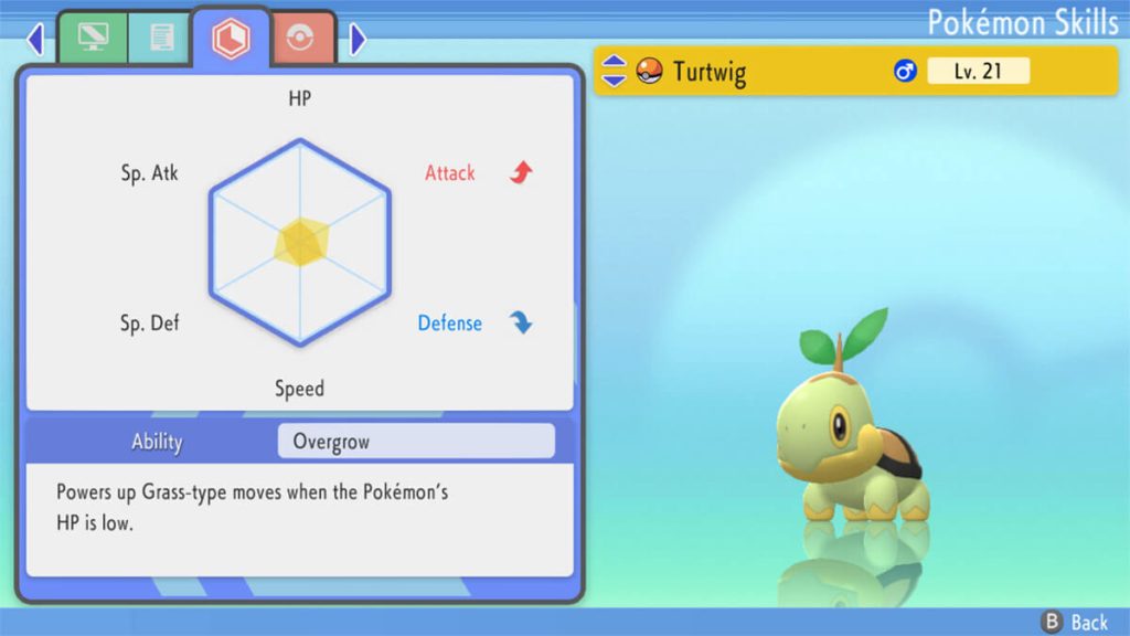 Pokémon EVs displayed on summary screen in Shining Pearl