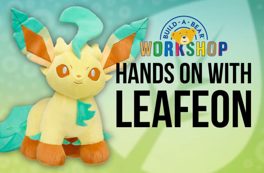 Leafeon Build-A-Bear plushie hands-on video