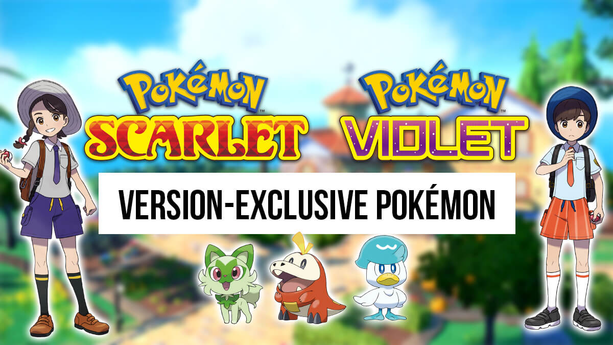 Version-exclusive Pokémon in Pokémon Scarlet & Violet