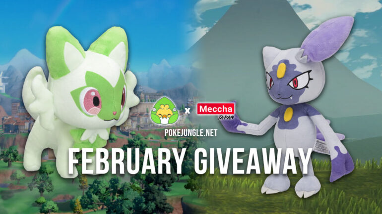 February 2023 Giveaway: Win Sprigatito & Hisuian Sneasel plushies!