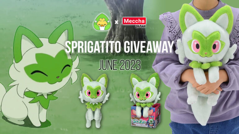 June Giveaway: Win a ready-to-hug Sprigatito plushie!