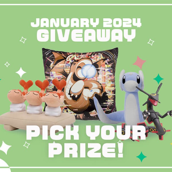 January Giveaway: A choice between Dragon Pokémon prizes!