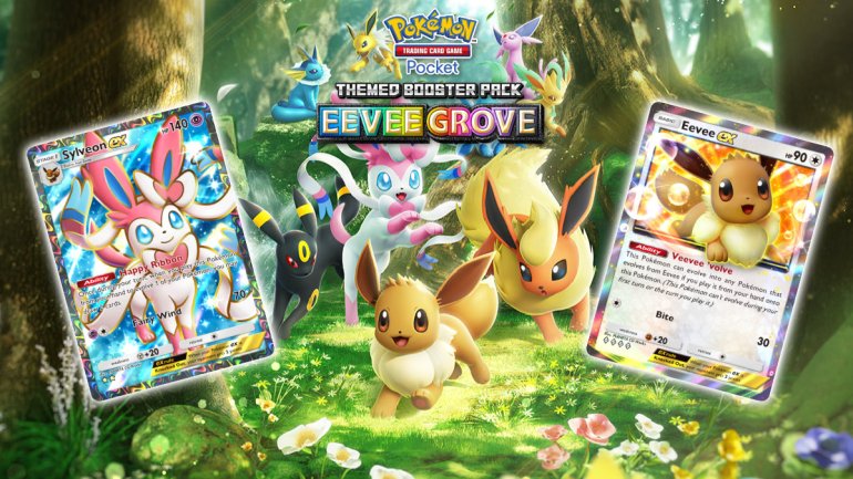 Themed Booster Pack Eevee Grove announced for Pokémon TCG Pocket