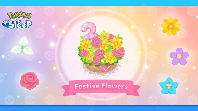 Festive Flowers and more arrive for Pokémon Sleep’s 2nd anniversary