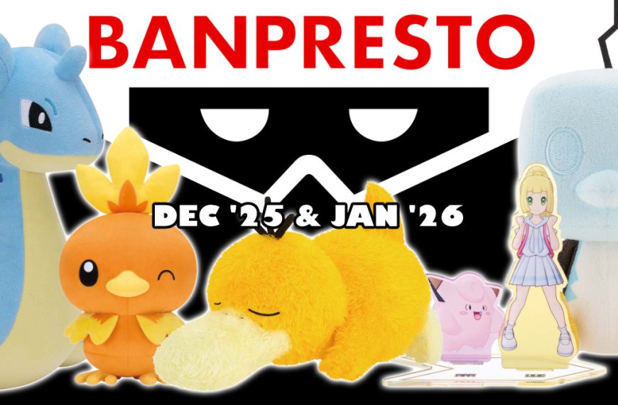 December and January Pokémon releases from Banpresto