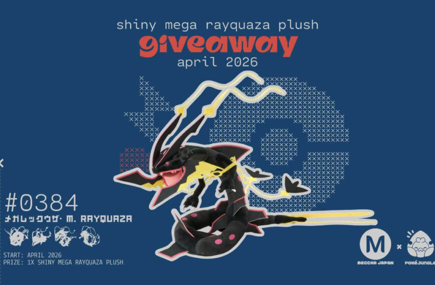 April Giveaway: Win a Shiny Mega Rayquaza plushie!