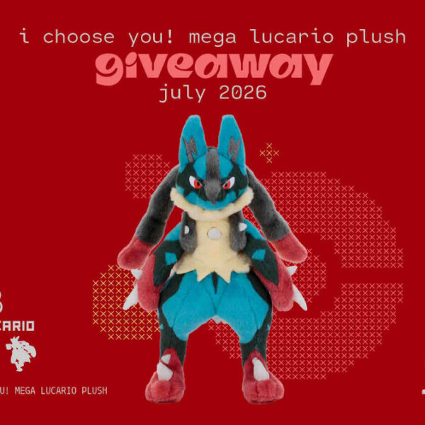 July Giveaway: Win a Mega Lucario plushie from Japan!