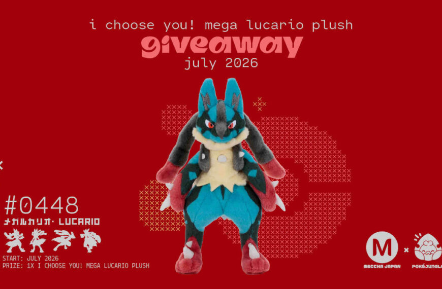 July Giveaway: Win a Mega Lucario plushie from Japan!