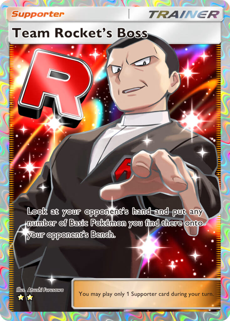Team Rocket's Boss from the Team Rocket's Ambition TBP for Pokémon TCG Pocket