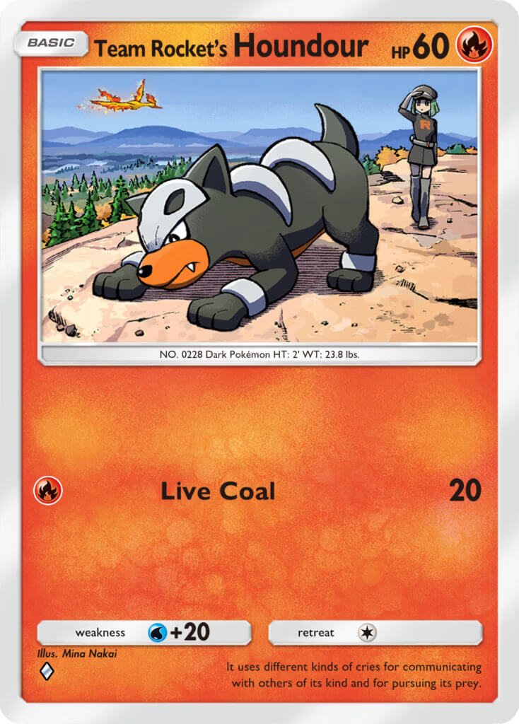 Team Rocket's Houndour from the Team Rocket's Ambition TBP for Pokémon TCG Pocket