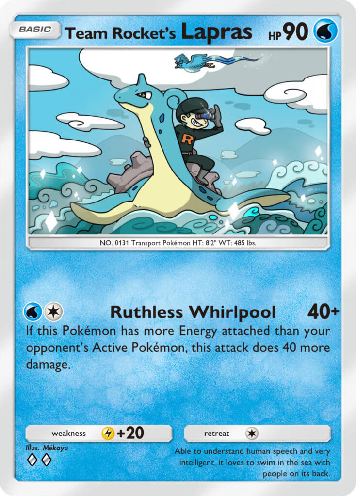 Team Rocket's Lapras from the Team Rocket's Ambition TBP for Pokémon TCG Pocket