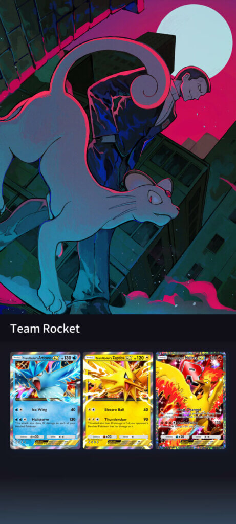 Team Rocket cover in Pokémon TCG Pocket