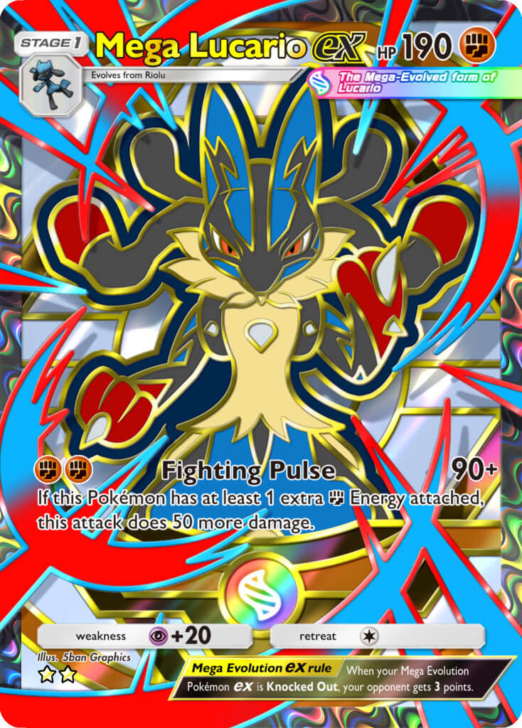 Mega Lucario ex SIR from Pokémon TCG Pocket's Deluxe Pack: Mega expansion