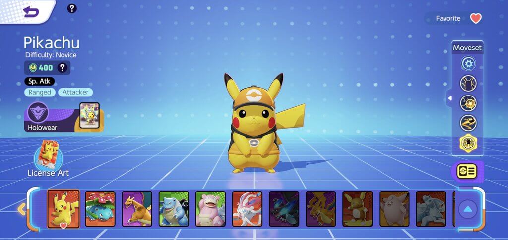 Pokémon UNITE Library Pokémon viewing