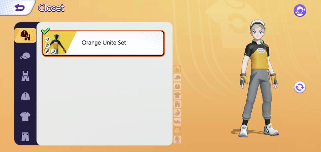 Pokémon UNITE Library trainer fashion items